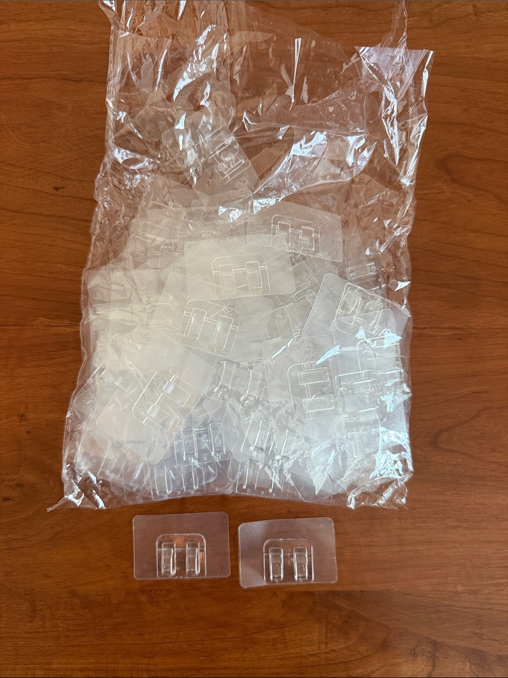 Clear Adhesive Wall Hooks - Pack of Sticky Plastic Hooks